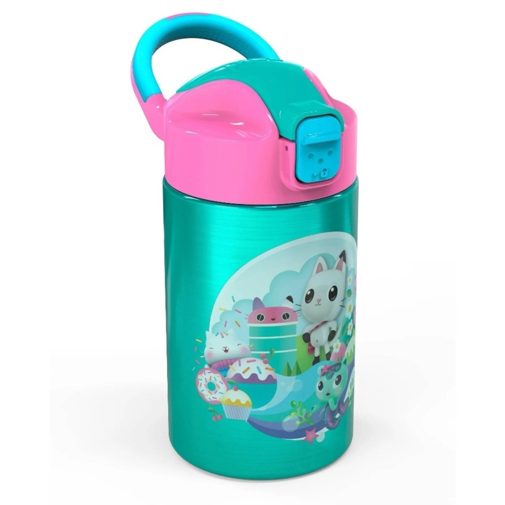 Zak Designs Gabbys Dollhouse Water Bottle 14oz Stainless‎ Steel 2pk NEW - Picture 2 of 6
